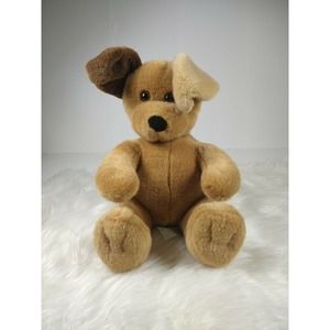 Build A Bear Plush Puppy Dog Brown Sugar Stuffed Animal Toy Dark Ear & Tail 12"